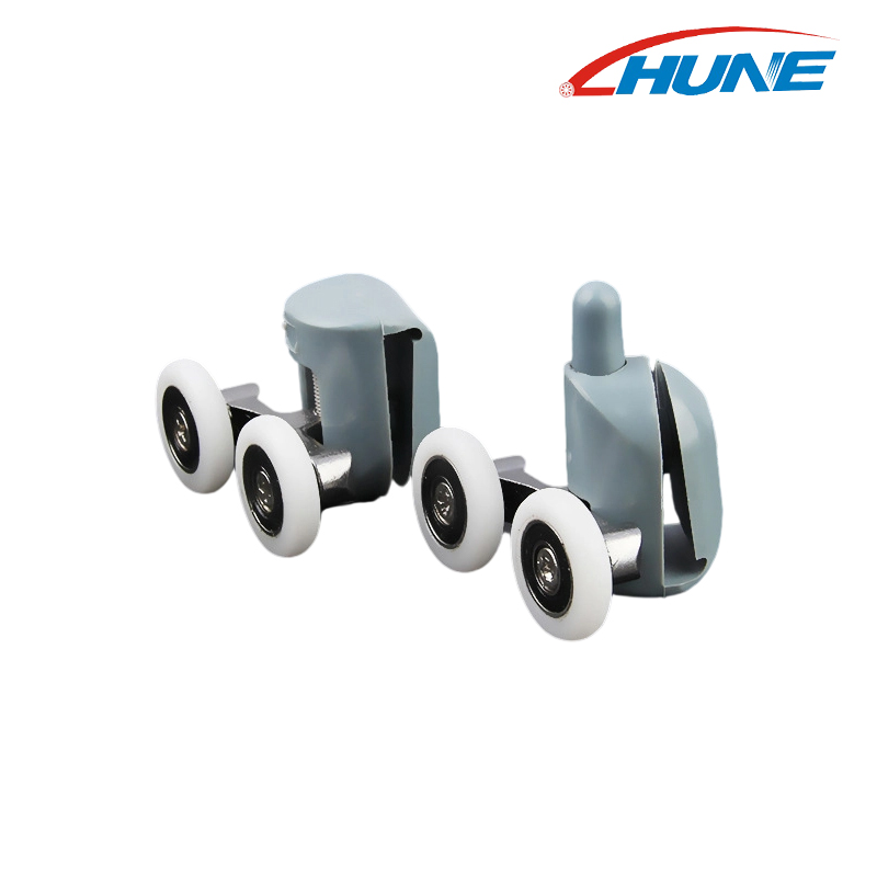 Туш ограде од каљеног стакла Точак за туш врата Ременица пластични закривљени ваљци